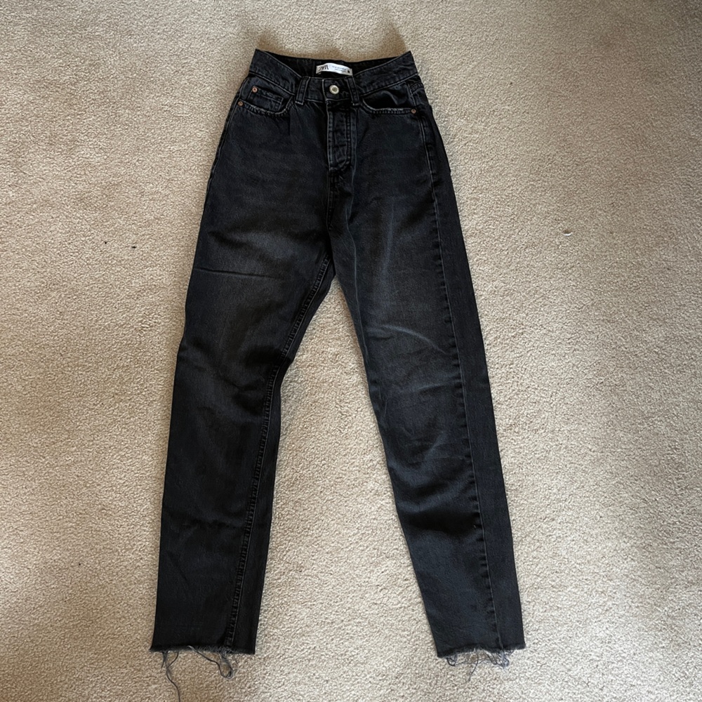 Zara black mom jeans